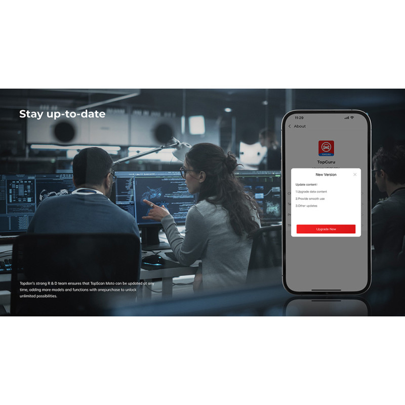 TOPDON diagnostické zariadenie TopScan Moto/ Bluetooth/ iOS/ Android/ Detekcia softvéru a hardvéru chýb