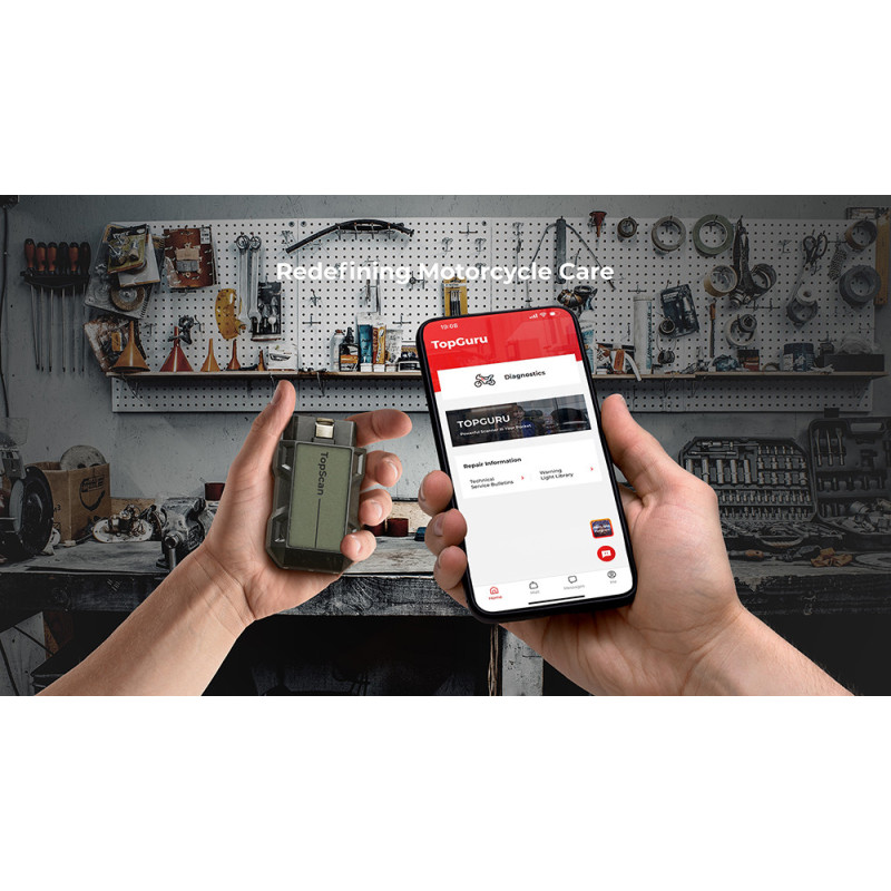 TOPDON diagnostické zariadenie TopScan Moto/ Bluetooth/ iOS/ Android/ Detekcia softvéru a hardvéru chýb