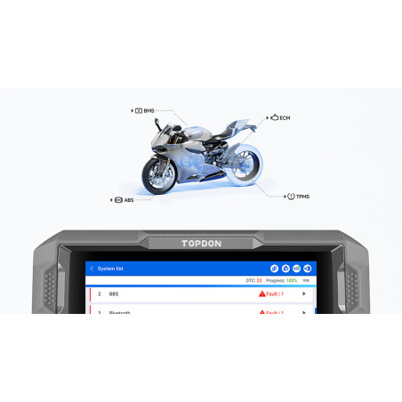 TOPDON diagnostické zariadenie UltraDiag Moto/RAM 2GB/10000mAh/Android/12V DC/4jadrový procesor