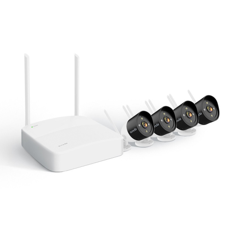 Tenda K4W-3TC - bezdrôtový Wi-Fi kamerový set 2K (3MP), NVR + 4x IP kamera s LED, CZ aplikácia