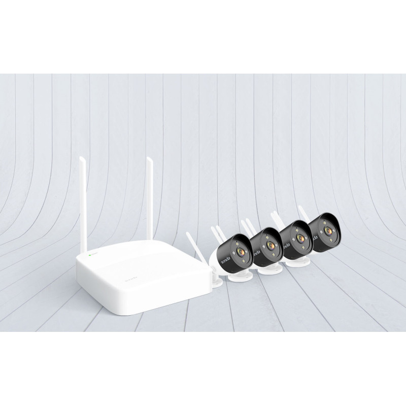 Tenda K4W-3TC - bezdrôtový Wi-Fi kamerový set 2K (3MP), NVR + 4x IP kamera s LED, CZ aplikácia