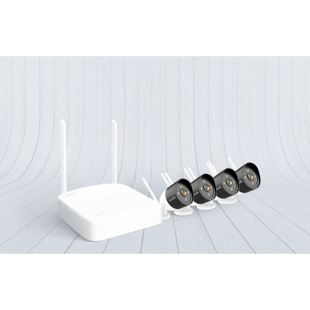 Tenda K4W-3TC - bezdrôtový Wi-Fi kamerový set 2K (3MP), NVR + 4x IP kamera s LED, CZ aplikácia