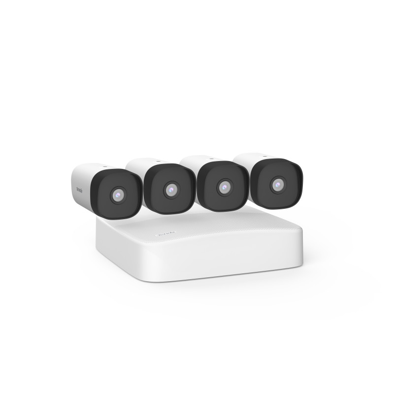 Tenda K4P-4TR - PoE kamerový set 4Mpx, 4CH NVR + 4x IP kamera 4Mpx, IP67, zvuk, web. rozhranie, CZ app