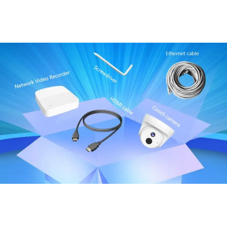 Tenda K4P-4CR - PoE kamerový set 4MPx, 4CH NVR + 4x IP kamera 4MPx, IP67, zvuk, web. rozhranie, CZ app