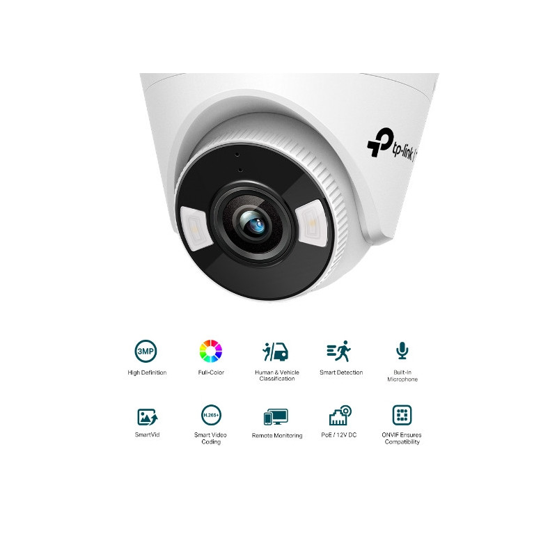 VIGI C430 (4mm) 3MP Full-Color Turret Network cam.