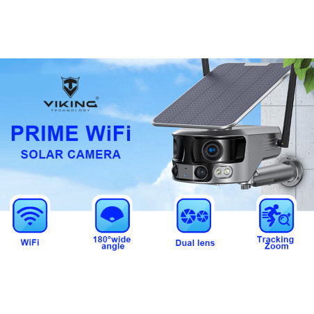 Solárna kamera Viking PRIME-WiFi/18000mAh/farebné nočné videnie/IP66/aplikácia/Android/iOS