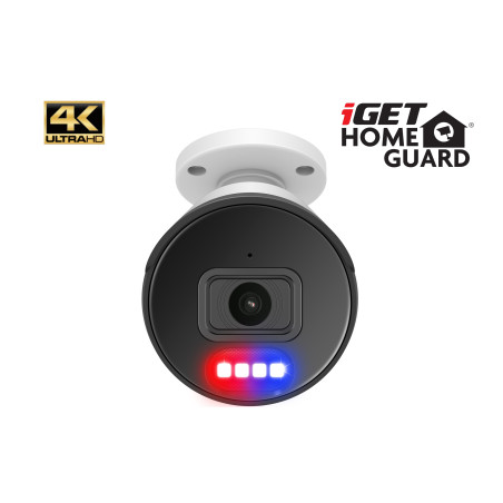 iGET HGNHK938CAM - UltraHD 4K PoE IP kamera, SMART detekcia, IP66, zvuk, nočný prísvit 40m, ONVIF 2.6
