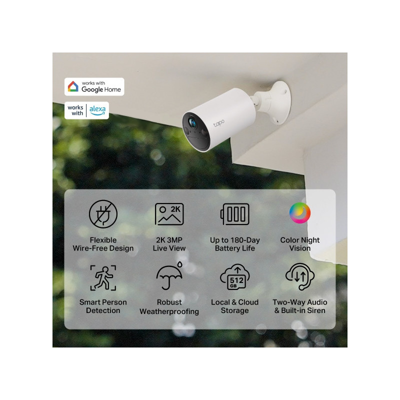 Tapo C410 Smart Wire-Free In/Outdoor Security Cam.
