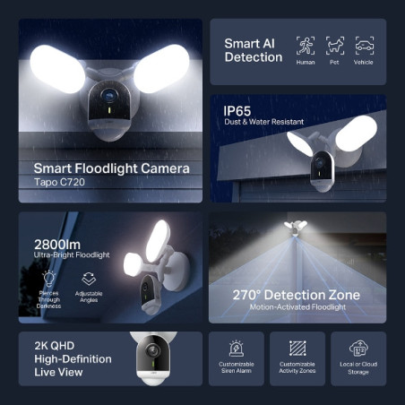 Tapo C720 Smart WiFi Cam s osvetlením