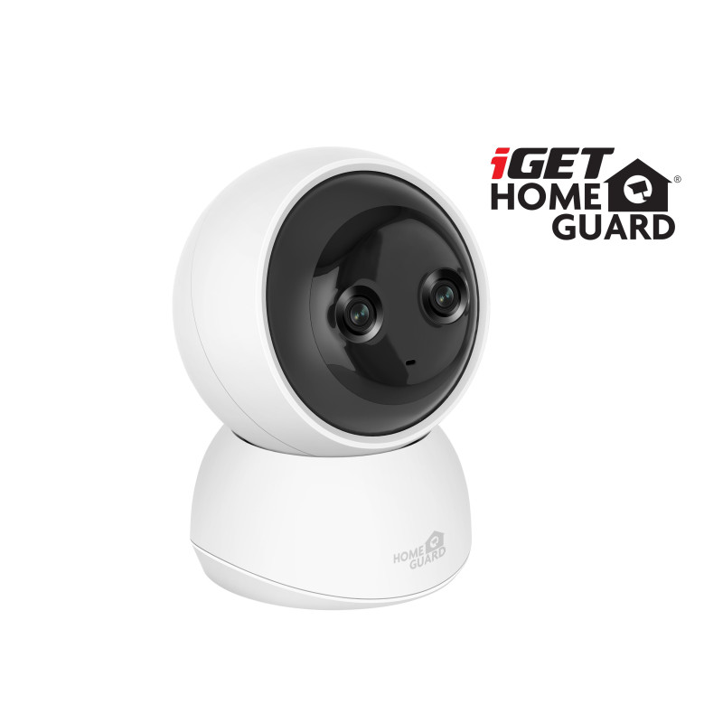 iGET HGWIP222 - WiFi Dual Lens 2K IP kamera s LED + IR nočným videním, zvuk, otočná, CZ aplikácia