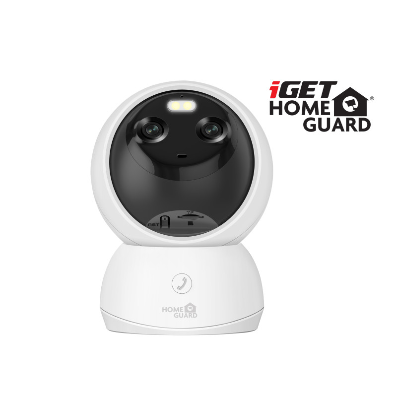 iGET HGWIP222 - WiFi Dual Lens 2K IP kamera s LED + IR nočným videním, zvuk, otočná, CZ aplikácia