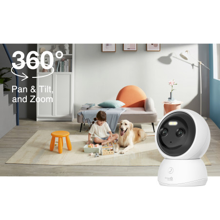 iGET HGWIP222 - WiFi Dual Lens 2K IP kamera s LED + IR nočným videním, zvuk, otočná, CZ aplikácia