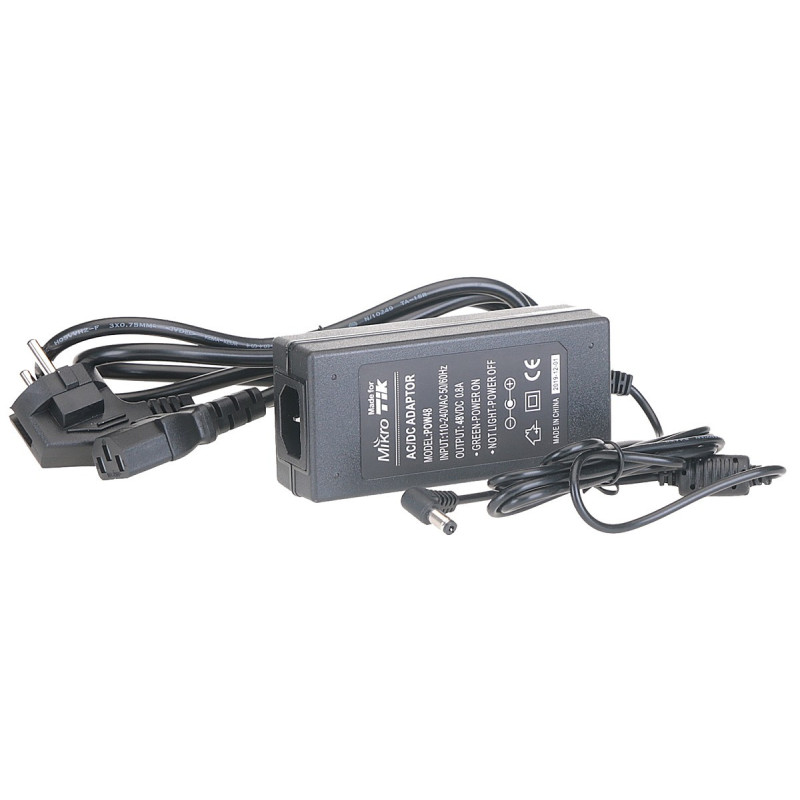 MikroTik OEM Napájací adaptér 48V 0,8A pre RouterBOARD vrátane napájacieho kábla