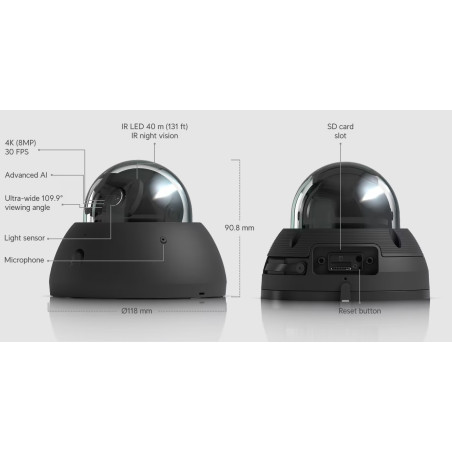 Ubiquiti UVC-AI-Dome-B - UniFi Protect AI Dome black