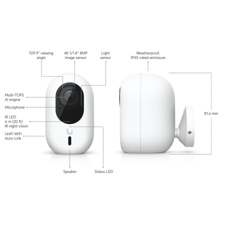 Ubiquiti UVC-G6-INS-W - UniFi Protect G6 Instant, biela