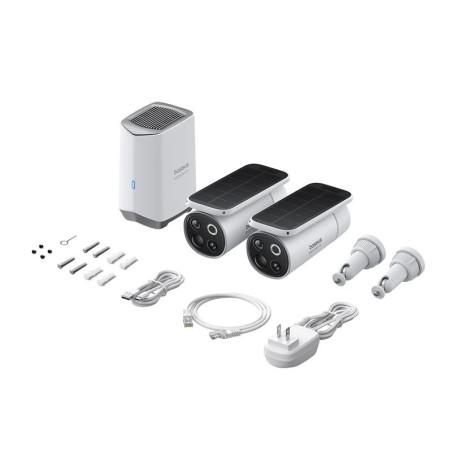 Baseus Vonkajšia kamera Security S1 Pro 3K (sada 2ks++centrálna stanica) biela