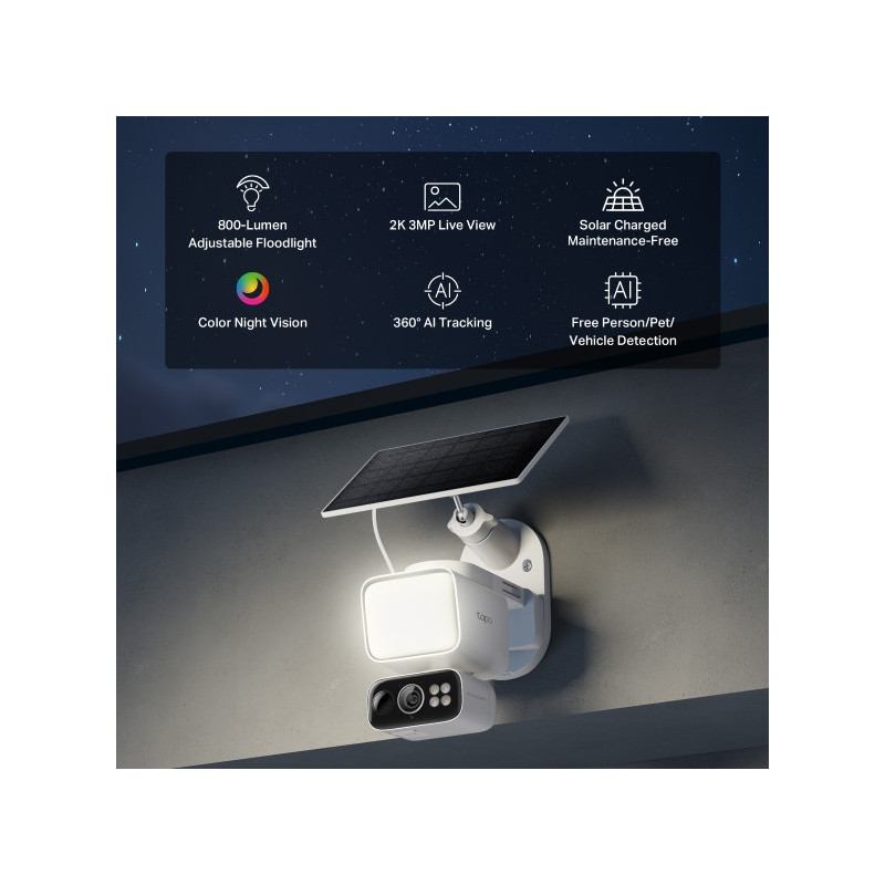 Tapo C615F KIT Solar-Powered Floodlight Pán/Tilt