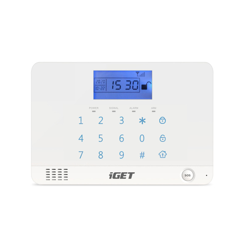 iGET SECURITY M3B - bezdrôtový GSM alarm CZ, zasiela SMS/telefonuje,záložná batéria 8 hod,aplikácia CZ