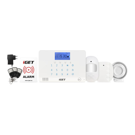 iGET SECURITY M3B - bezdrôtový GSM alarm CZ, zasiela SMS/telefonuje,záložná batéria 8 hod,aplikácia CZ