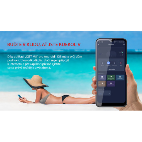iGET SECURITY M5-4G Premium - Inteligentný 4G/WiFi/LAN alarm, ovládanie kamier a zásuviek, Android, iOS