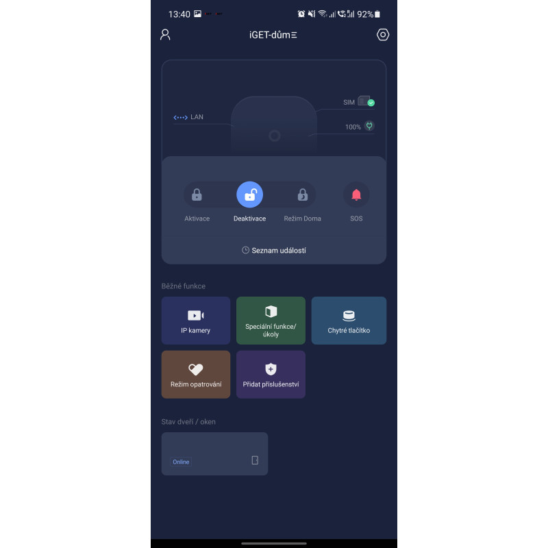 iGET SECURITY M5-4G Premium - Inteligentný 4G/WiFi/LAN alarm, ovládanie kamier a zásuviek, Android, iOS