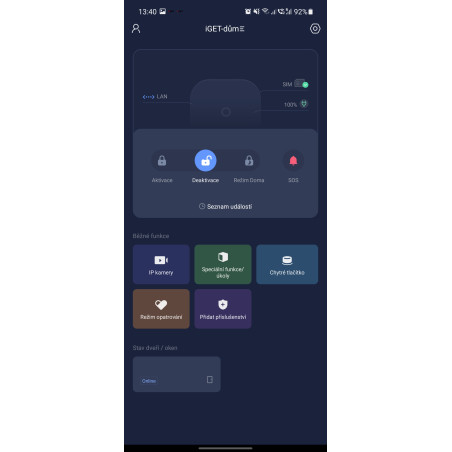 iGET SECURITY M5-4G Premium - Inteligentný 4G/WiFi/LAN alarm, ovládanie kamier a zásuviek, Android, iOS