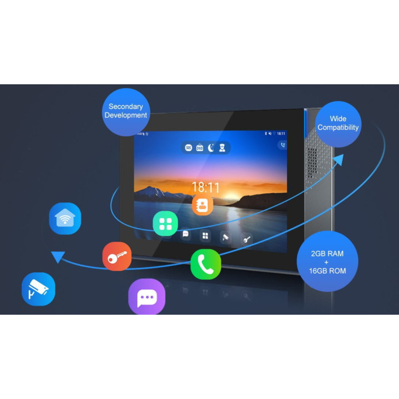 Fanvil i57A SIP Android vnútorná dotyková stanica, 10.1" displ., 2SIP, WiFi, BT, 3rd app