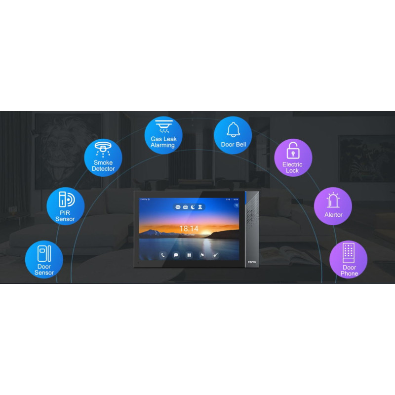 Fanvil i57A SIP Android vnútorná dotyková stanica, 10.1" displ., 2SIP, WiFi, BT, 3rd app