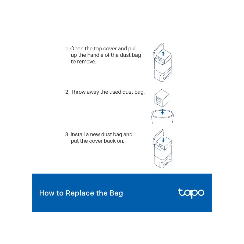 Tapo RVA200 náhradný vak 3x pre dock vysávača TPL