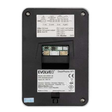 EVOLVEO DoorPhone AP1-2, drôtový videotelefón s aplikáciou, biely