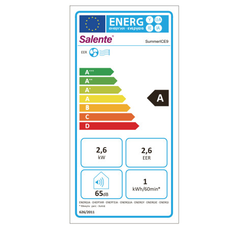 Salente SummerICE9, múdra mobilná klimatizácia, 9000 BTU, WiFi + Bluetooth, diaľk. ovl.