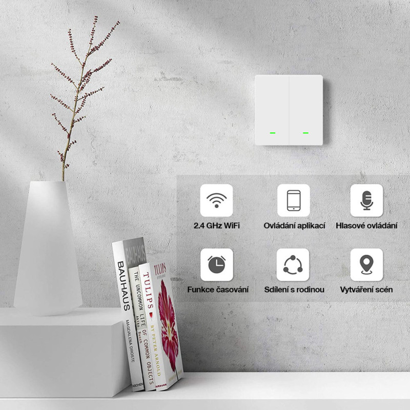 EVOLVEO WiFi Dual Switch, šikovný vypínač