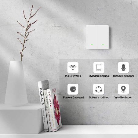 EVOLVEO WiFi Dual Switch, šikovný vypínač