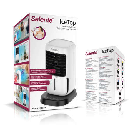 Salente IceTop, stolný ochladzovač & ventilátor & zvlhčovač vzduchu 3v1, biely