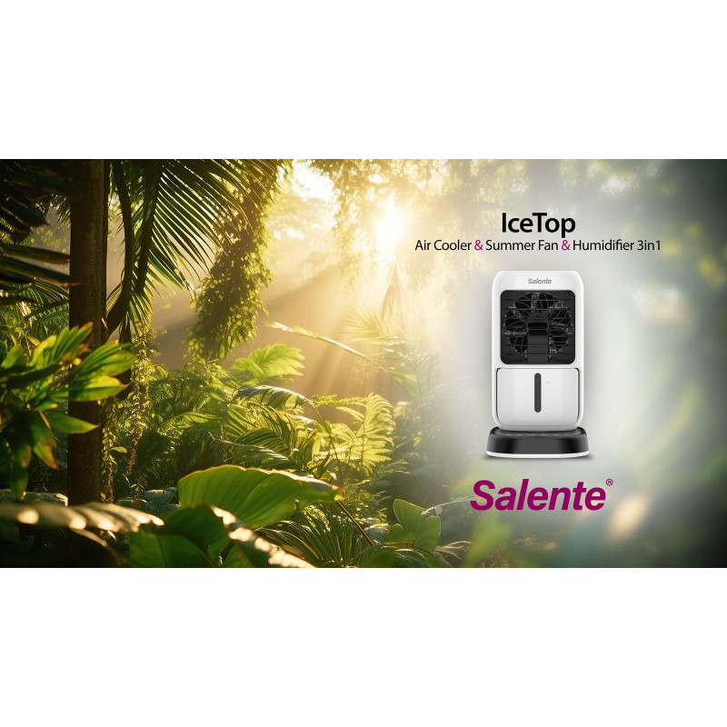 Salente IceTop, stolný ochladzovač & ventilátor & zvlhčovač vzduchu 3v1, biely