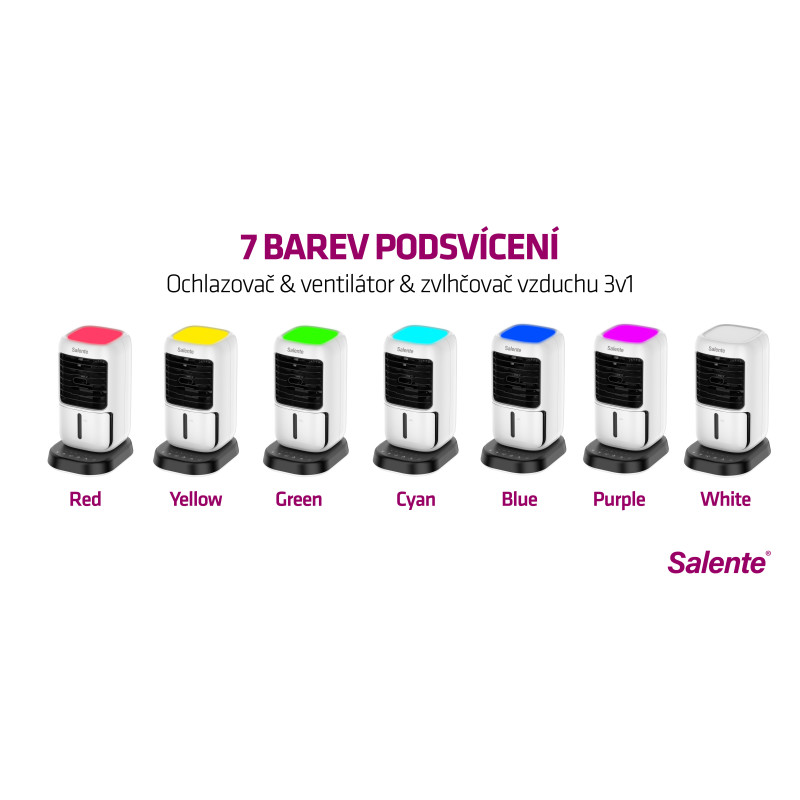Salente IceTop, stolný ochladzovač & ventilátor & zvlhčovač vzduchu 3v1, biely