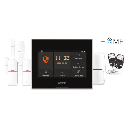 iGET HOME X5 Advanced - Inteligentný Wi-Fi/GSM alarm, v aplikácii aj ovládaní IP kamier a zásuviek, CZ app