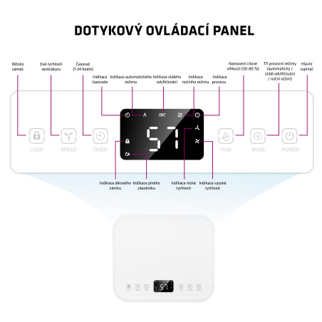 Salente WaterStar12, odvlhčovač vzduchu, 12l/deň, biely