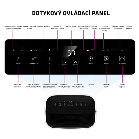 Salente WaterStar20, odvlhčovač vzduchu, 20l/deň, biely