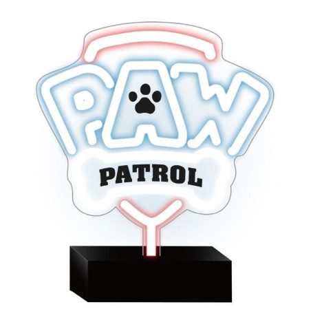 Dekoratívne LED neón na stojane Tlapková patrola - Logo