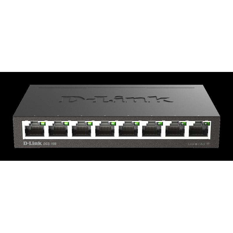 D-Link DGS-108 kovový 8-port 10/100/1000 Switch