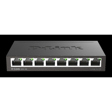 D-Link DGS-108 kovový 8-port 10/100/1000 Switch