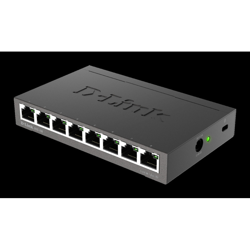 D-Link DGS-108 kovový 8-port 10/100/1000 Switch