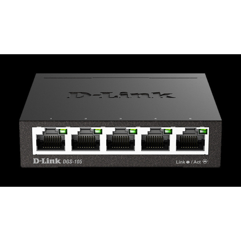 D-Link DGS-105 kovový 5-port 10/100/1000 Switch