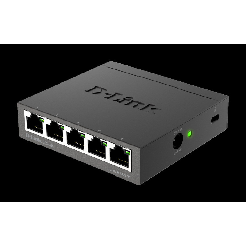 D-Link DGS-105 kovový 5-port 10/100/1000 Switch