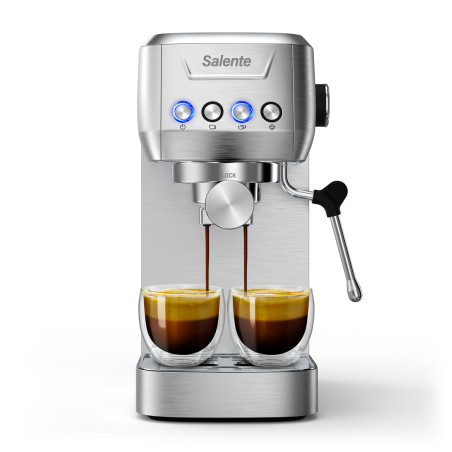 Salente Coffio, pákový kávovar, nerez