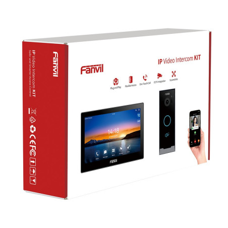 Fanvil VIK-01, video interkom kit (dotyková stanica i504W + interkom i60 + app), Wi-Fi, 7", PoE