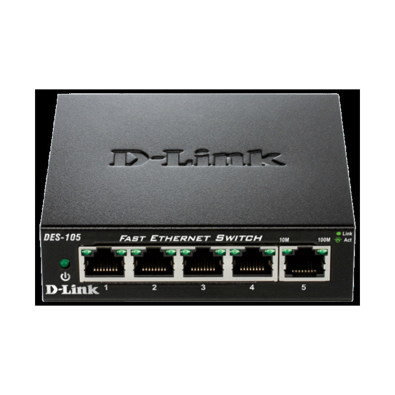 D-Link DES-105 kovový 5-port 10/100 Desktop Switch