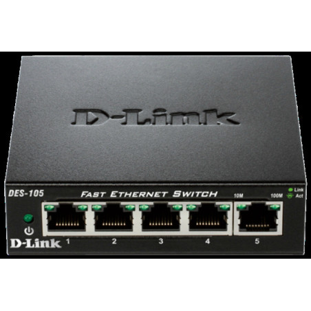 D-Link DES-105 kovový 5-port 10/100 Desktop Switch