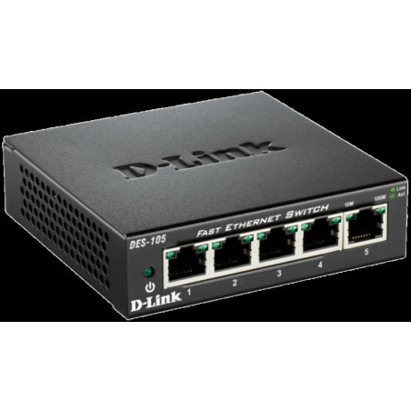 D-Link DES-105 kovový 5-port 10/100 Desktop Switch